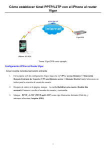 Cómo establecer túnel PPTP/L2TP con el iPhone al router