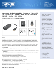 Adaptador de Tarjeta Gráfica Externa de Video USB 3.0