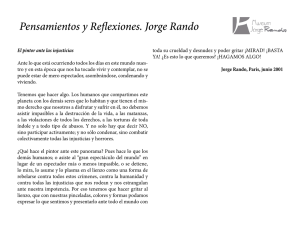 Pensamientos y Reflexiones. Jorge Rando