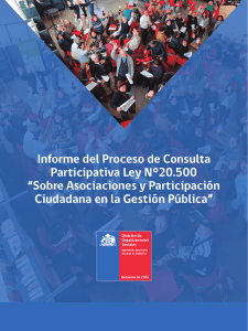 Informe del Proceso de Consulta Participativa Ley N