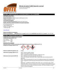Nitrato de plata 0282 Solución normal