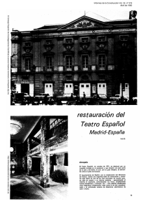 Restauración del Teatro Español Madrid-España