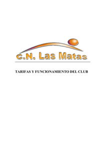 TARIFAS Y ORGANIZACION DEL CLUB
