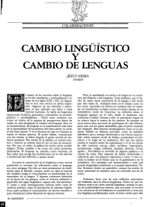 CAMBIO LBSÍGUISTICO Y CAMBIO DE LENGUAS