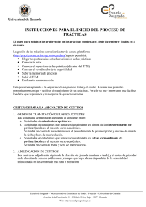 INSTRUCCIONES PRÁCTICAS - Universidad de Granada