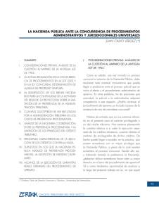 la hacienda pública ante la concurrencia de procedimientos