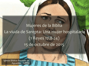 Mujeres de la Biblia La viuda de Sarepta: Una mujer hospitalaria (1