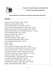 Contenidos audiovisuales obligatorios curso 2015-2016