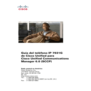 Guía del teléfono IP 7931G de Cisco Unified para Cisco Unified