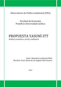 propuesta yasuní-itt - Pontificia Universidad Católica del Ecuador