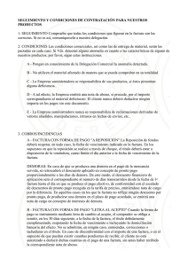 SEGUIMIENTO Y CONDICIONES DE CONTRATACIÓN