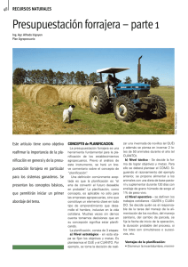 Presupuestación forrajera - Instituto Plan Agropecuario