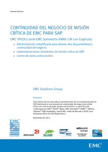 EMC Mission-Critical Business Continuity for SAP