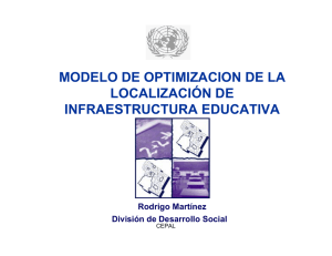 modelo de optimizacion de la localización de infraestructura educativa