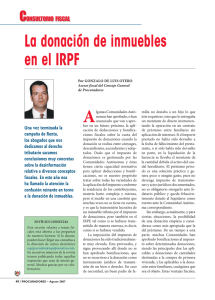 La donación de inmuebles en el IRPF