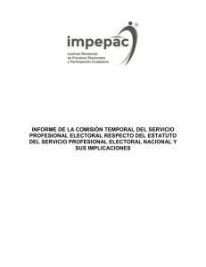 comisión temporal de servicio profesional electoral