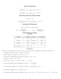 Factores Integrantes Ecuaciones Lineal de Primer Orden Variación