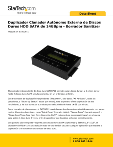 Duplicador Clonador Autónomo Externo de Discos Duros HDD