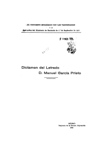 Dictamen dei Letrado D. Manuel García Prieto