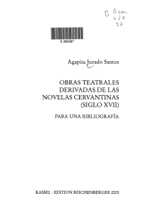 obras teatrales derivadas de las novelas cervantinas (siglo xvii)