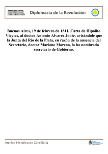Buenos Aires, 19 de febrero de 1811. Carta de Hipólito Vieytes, al