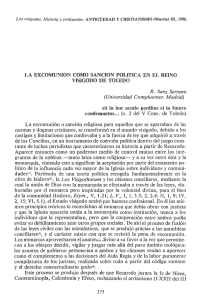 LA EXCOMUNIÓN COMO SANCIÓN POLÍTICA EN EL REINO