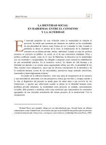 pdf La identidad social en Habermas : entre el consenso y la