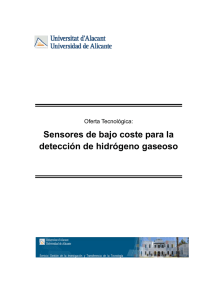 Sensores de bajo coste para la detección de hidrógeno gaseoso