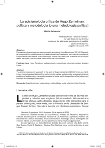 La epistemología crítica de Hugo Zemelman: política y metodología