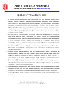 Reglamento Leoncito 2015 - Club 9 de Julio