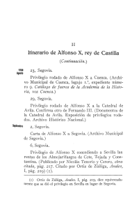 Itinerario de Alfonso X, rey de Castilla. [4]