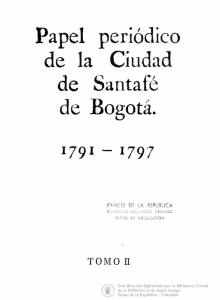 Papel periódico de la ciudad de Santafé de Bogotá No. 42
