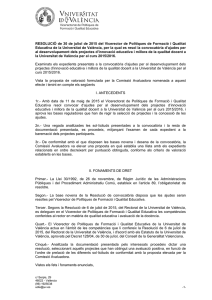 Resolució de 30 - Universitat de València