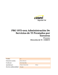 PRC-DTI-002 Administración de Servicios de TI Prestados