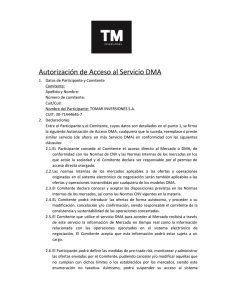 Autorización de Acceso al Servicio DMA
