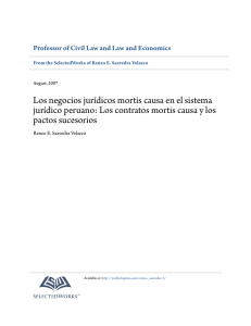 Los negocios jurídicos mortis causa en el sistema jurídico peruano