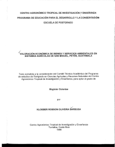 Valoración económica de bienes y servicios ambientales en