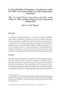 La Sociedad Rural Argentina y el golpe de estado de 1966: el