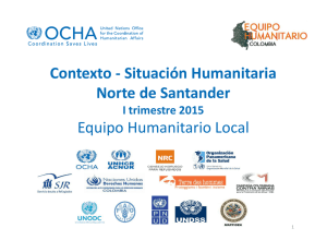 Contexto - Situación Humanitaria Norte de Santander Equipo