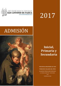 admisión - CEP San Antonio de Padua