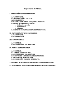 Reglamento de Fitness. I. CATEGORÍA FITNESS FEMENINA. A