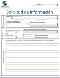 Formulario de solicitud de información