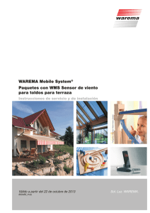 WAREMA Mobile System® Paquetes con WMS Sensor de viento