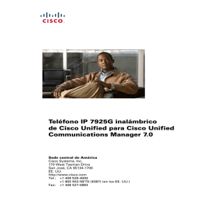 Guía del teléfono IP 7925G inalámbrico de Cisco Unified para Cisco