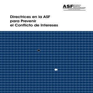 Directrices en la ASF para Prevenir el Conflicto de Intereses