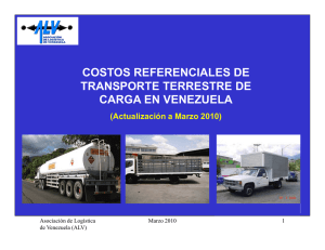 costos referenciales de transporte terrestre de carga en venezuela