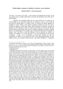 Edición digital y montaje - Semiótica de los Medios II (Cátedra Del