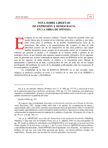 NOTA SOBRE LIBERTAD DE EXPRESIÓN Y DEMOCRACIA EN LA