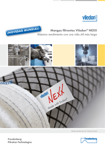 Mangas filtrantes Viledon® NEXX Máximo rendimiento con una vida