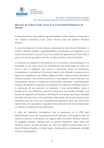 1 Discurso de Carlos Conde, rector de la Universidad Politécnica de
